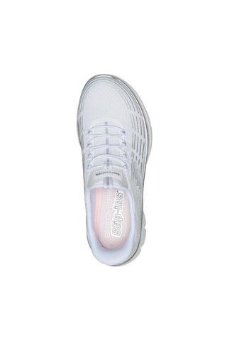 Sneakers bianche lavabili in lavatrice Skechers Summits Plus Soft Luster