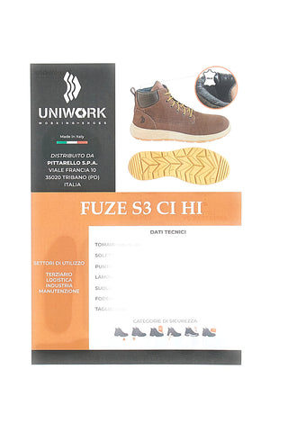 Varnostni čevlji Uniwork FUZE S3 CI HI
