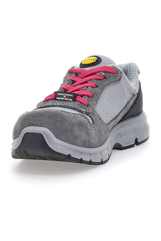 Varnostni čevlji sive in roza barve DIADORA RUN G TEXTILE LOW S1P  SRC