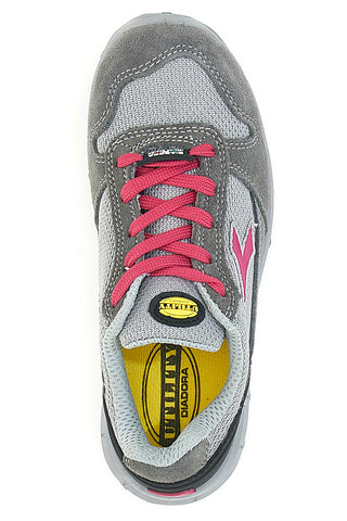 Varnostni čevlji sive in roza barve DIADORA RUN G TEXTILE LOW S1P  SRC