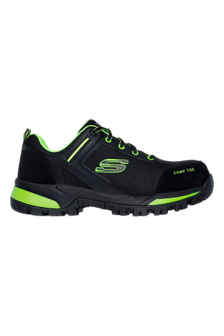 Črni in zeleni varnostni čevlji Skechers Work: Gatlon - Strigax