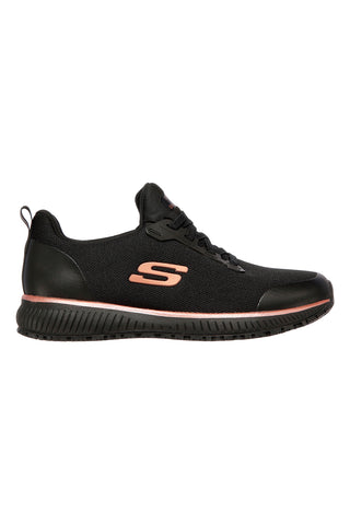 Črni in roza delovni čevlji Skechers Work: Squad SR