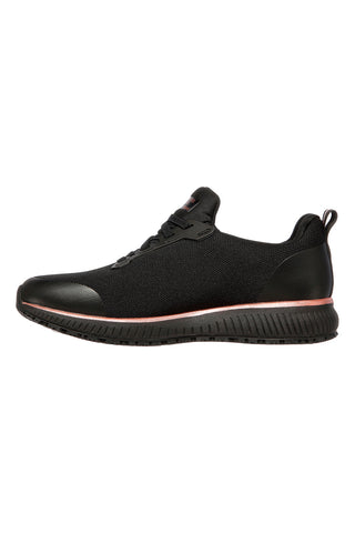Črni in roza delovni čevlji Skechers Work: Squad SR