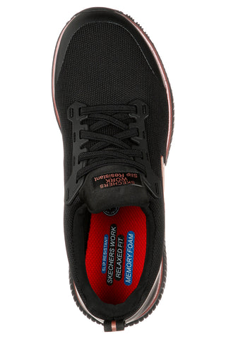 Črni in roza delovni čevlji Skechers Work: Squad SR