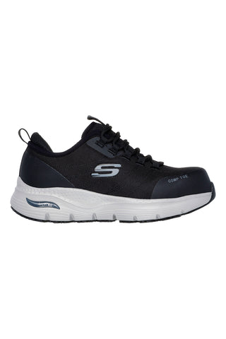 Črni in sivi varnostni čevlji Skechers Work Slip-Resistant: Arch Fit - Ebinal