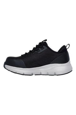 Črni in sivi varnostni čevlji Skechers Work Slip-Resistant: Arch Fit - Ebinal