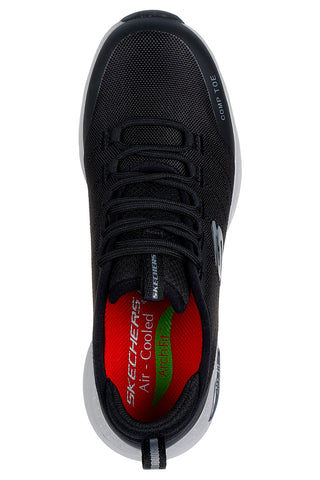 Črni in sivi varnostni čevlji Skechers Work Slip-Resistant: Arch Fit - Ebinal