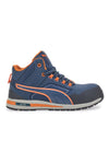 Modri in oranžni varnostni čevlji S3 Puma Safety Crosstwist Mid
