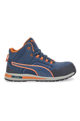 Modri in oranžni varnostni čevlji S3 Puma Safety Crosstwist Mid