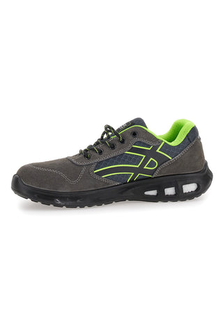 Nizki varnostni čevlji sive barve z fluorescenčnimi vstavki S1P Black shoot YL-5068-2 S1P