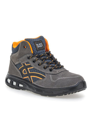 Varnostni superge S1P iz usnja, sive barve, Black shoot YL-5068H-1