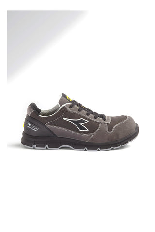 Sivi varnostni čevlji iz odporne usnje Diadora RUN LOW MET FREE S3L FO SR ESD