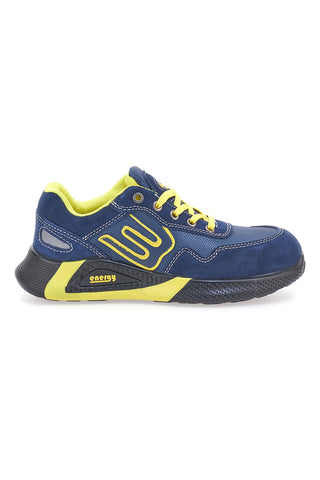 Modro-rumeni varnostni čevlji iz usnja Blue Star BS180 S1PS SR