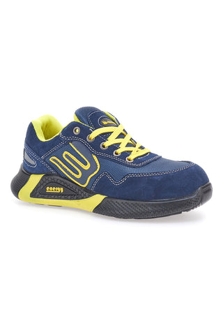 Modro-rumeni varnostni čevlji iz usnja Blue Star BS180 S1PS SR