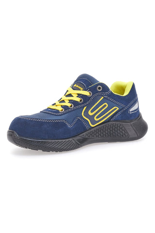 Modro-rumeni varnostni čevlji iz usnja Blue Star BS180 S1PS SR