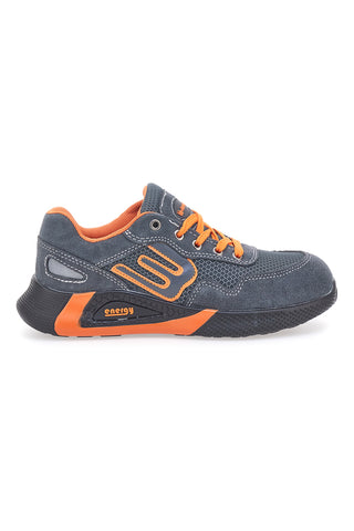 Varnostni čevlji iz usnja, sivi in oranžni Blue Star BS180 S1PS SR