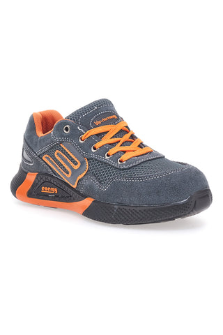 Varnostni čevlji iz usnja, sivi in oranžni Blue Star BS180 S1PS SR