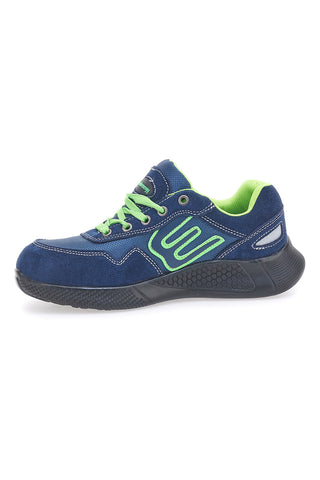 Modro-zeleni varnostni čevlji iz usnja Blue Star BS180 S1PS SR