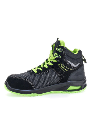 Črno-zeleni varnostni čevlji S1PL Black shoot PK23037