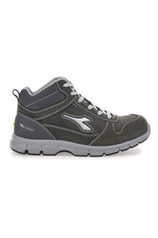Diadora Run Mid sivi usnjeni varnostni čevlji