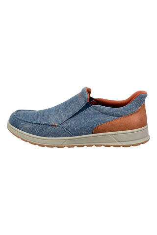 Modri mokasini z elastiki Bugatti AFB695500