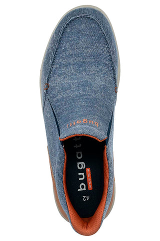 Modri mokasini z elastiki Bugatti AFB695500