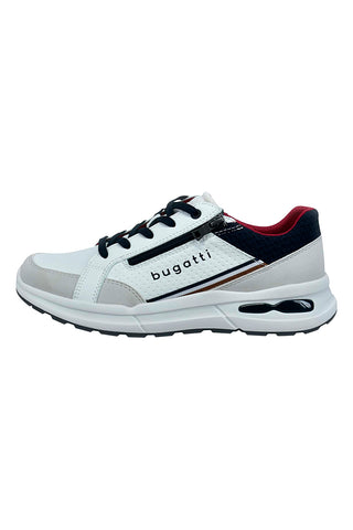 Bele superge z kontrastnimi vezalkami BUGATTI 321ASL015055