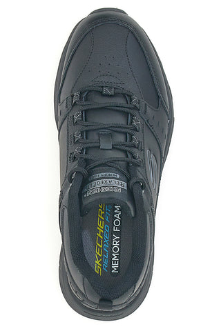 Črni čevlji za tek v naravi z usnjenim zgornjim delom SKECHERS Relaxed Fit: Oak Canyon - Redwick