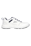 Bele pohodne čevlje z usnjenim zgornjim delom SKECHERS Relaxed Fit: Oak Canyon - Redwick