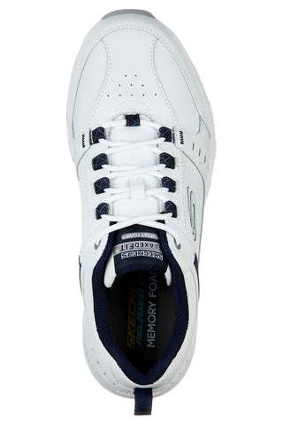 Bele pohodne čevlje z usnjenim zgornjim delom SKECHERS Relaxed Fit: Oak Canyon - Redwick