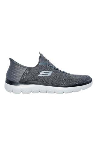 Veganske sive superge z širokim podplatom Skechers Hands Free Slip-ins: Summits - Key Pace