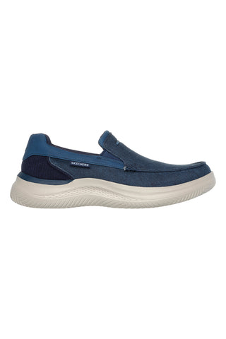 Modri športni copati z usnjenim zgornjim delom Skechers Hasting - Fielden