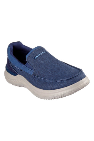 Modri športni copati z usnjenim zgornjim delom Skechers Hasting - Fielden