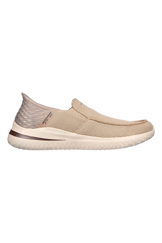 Veganske superge Skechers Slip-ins v barvi taupe: Delson 3.0 - Cabrino