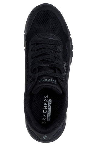 Črni superge z mrežastim zgornjim delom SKECHERS UNO FLEX SPRING ON AIR