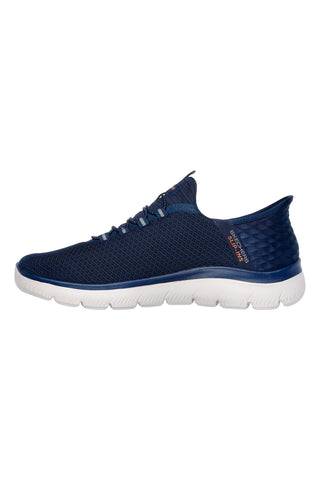 Modri široki športni copati Skechers Hands Free Slip-ins: Summits - High Range