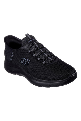 Črni športni copati Wide Fit Skechers Hands Free Slip-ins: Summits - High Range