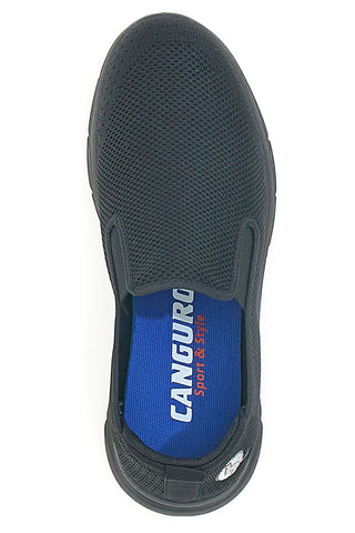 Črni slip-on superge z mrežastim zgornjim delom CANGURO CA1232