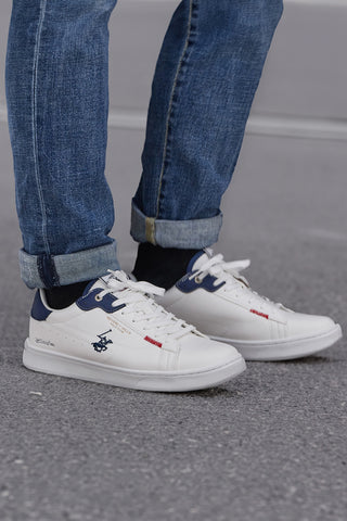 Bele čevlje z modrimi detajli BEVERLY HILLS POLO CLUB BHM514010