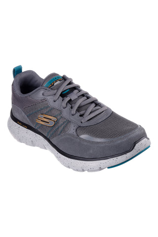 Sive superge z zgornjim delom iz pravega usnja in podplatom Flex-Lite Skechers Flex Advantage 5.0
