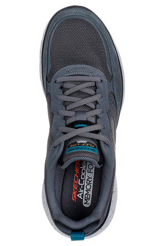Sive superge z zgornjim delom iz pravega usnja in podplatom Flex-Lite Skechers Flex Advantage 5.0
