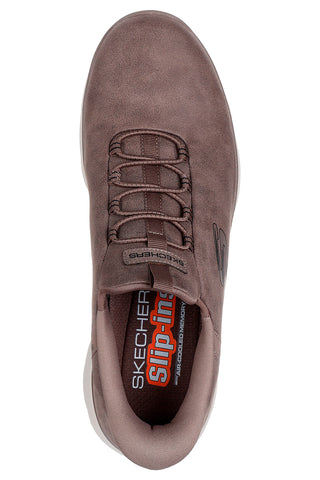 Sneakers taupe slip-on iz umetnega usnja z Memory Foam Skechers Summits Korlo