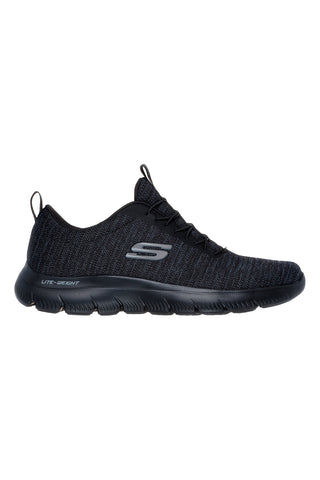 Črni čevlji iz lahke tkanine s prožno podplatom Skechers Summits Sorenz