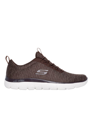 Rjavi pleteni športni copati z Memory Foam Skechers Summits - Sorenz