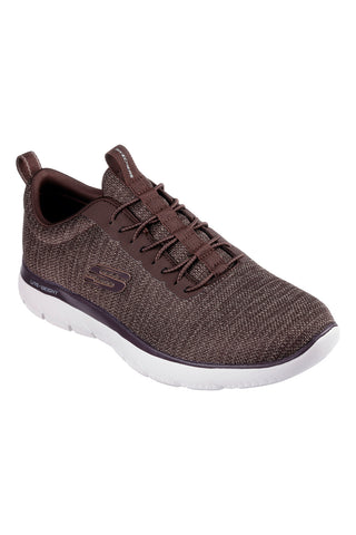 Rjavi pleteni športni copati z Memory Foam Skechers Summits - Sorenz