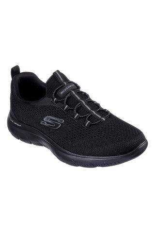 Črni pleteni športni copati z memory peno Skechers Summits Tallo