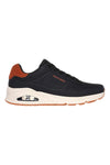 Črni športni copati z blaženim podplatom Air-Cooled Memory Foam Skechers Uno Suited On Air