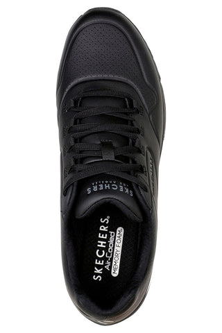 Črni superge iz duraleatherja s podplatom z blaženjem Skechers UNO 2 AIR AROUND YOU