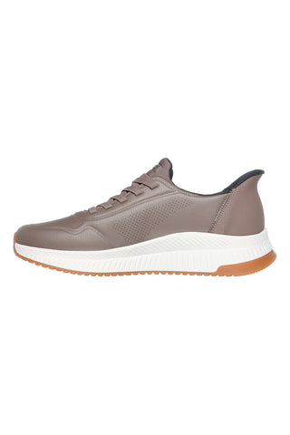 Taupe superge iz umetnega usnja z Memory Foam Skechers Bobs Squad 4 Direct Step