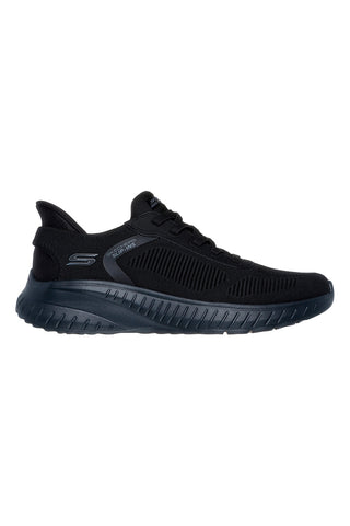 Črni mrežasti superge s tehnologijo Slip-ins Skechers BOBS Squad Chaos Solid Step